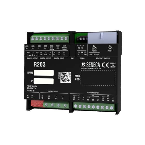 SENECA R203-1-H-E, Dreiphasiger Leistungsmesser, 1xETH, 90-264 Vac, Ethernet/IP-0
