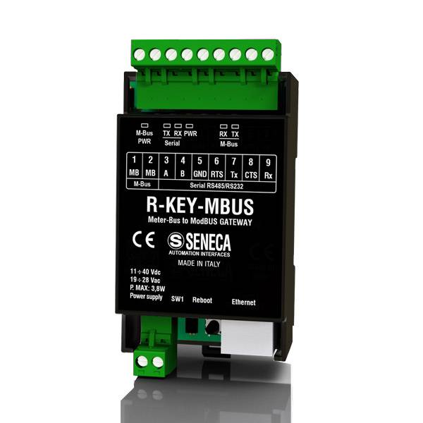 SENECA R-KEY-MBUS, ModBUS ↔ M-BUS-Gateway (1 M-BUS-Anschluss, 1 serieller Anschluss, 1 Ethernet-Anschluss)-0