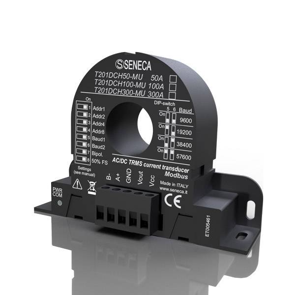 SENECA T201DCH50-MU, AC/DC-Stromwandler TRMS ohne Kontakt mit ModBUS-Schnittstelle