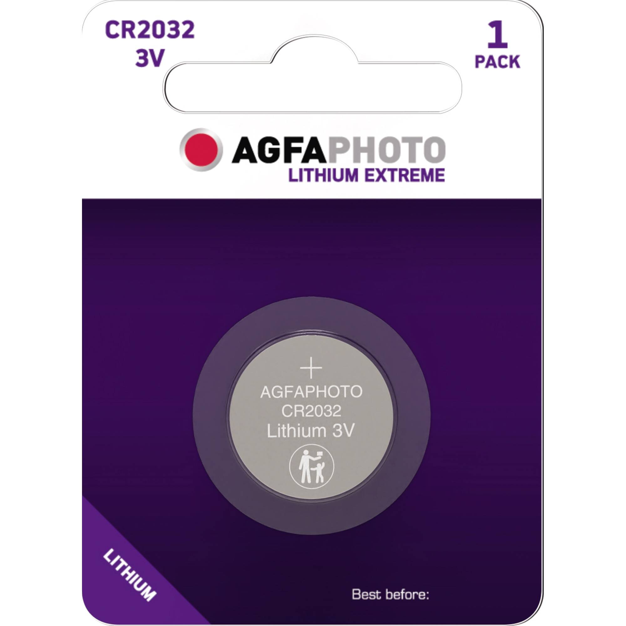 AgfaPhoto Knopfzelle CR2032 Lithium 3V 150-803432-0