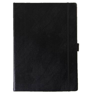 Notizbuch A5 HC 96Bl sw kar