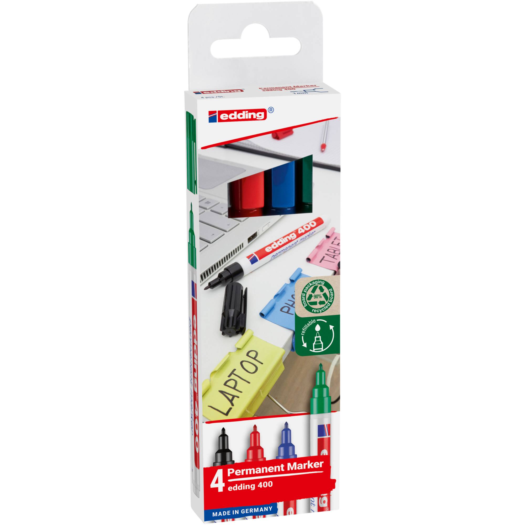 Permanentmarker sort 4St-0