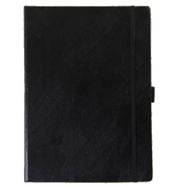 Notizbuch A4 HC 96Bl sw kar