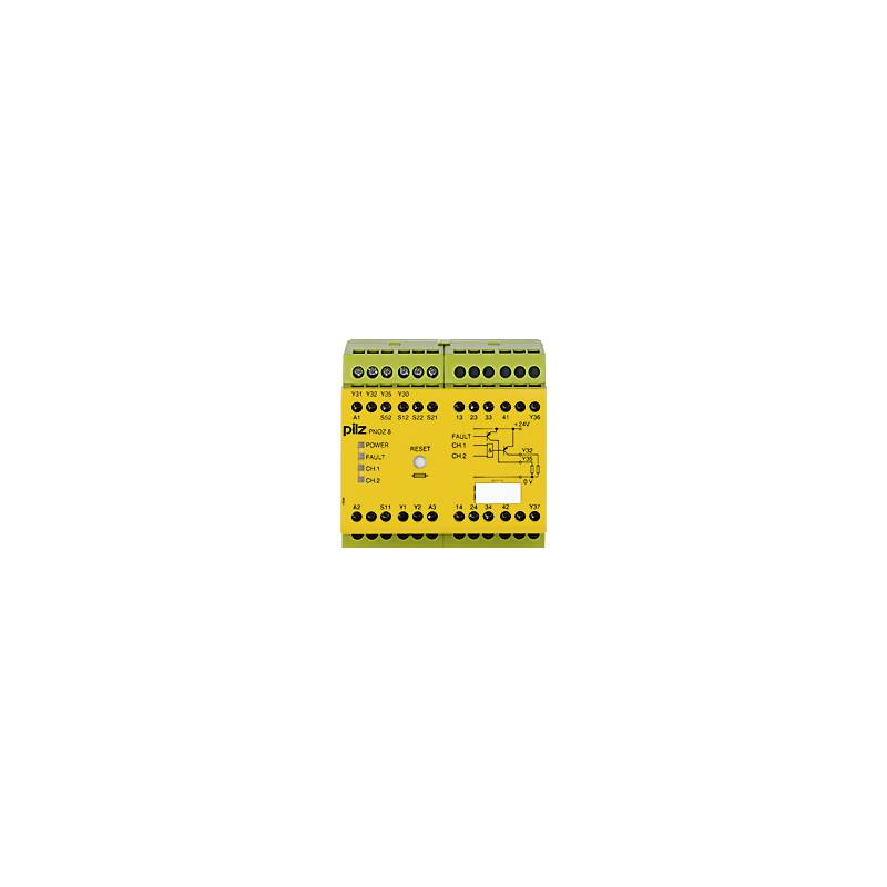 PILZ - 774760 - PNOZ 8 24VDC 3n/o 1n/c 2so-0
