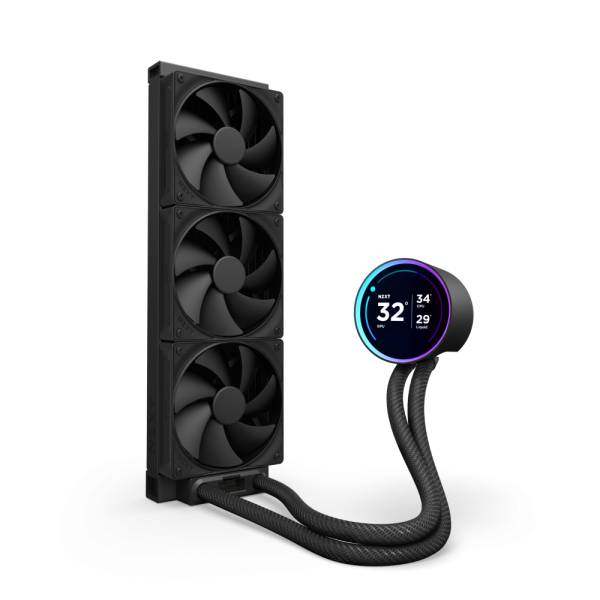 NZXT Kraken Elite 360 - Prozessor-Flüssigkeitskühlsystem - mit LCD-Display - Kühlergröße: 360 mm - (für: LGA1851, LGA170-3