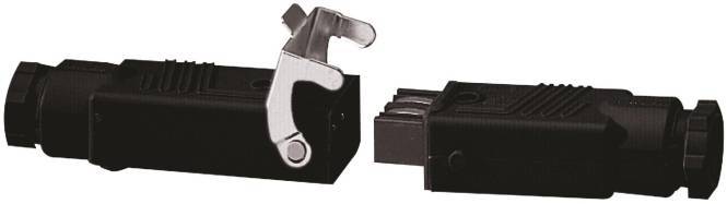 SOMFY Hirschmann Stecker + Kupplung KIT inkl. Sicherungsbügel, schwarz Install.Baumaterial-0