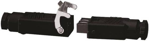 SOMFY Hirschmann Stecker + Kupplung KIT inkl. Sicherungsbügel, schwarz Install.Baumaterial