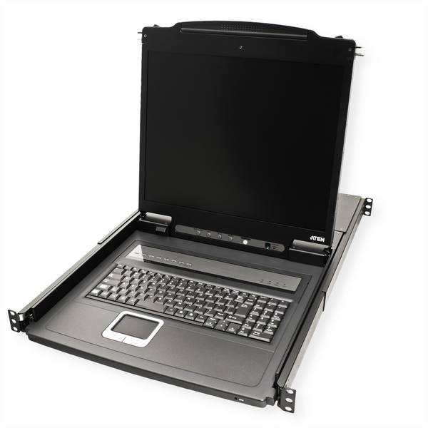 ATEN CL1308N KVM-Switch, 48cm TFT, VGA, PS/2-USB, 8 Port, US-Layout