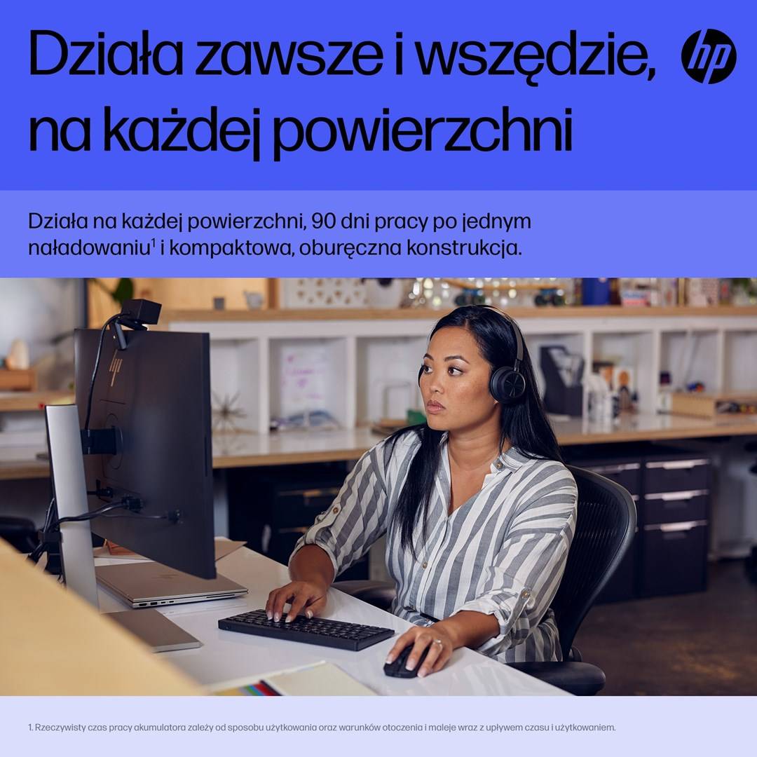 HP Inc. HP 715 Wiederaufladbare Maus für mehrere Geräte 6E6F0AA#ABB-5