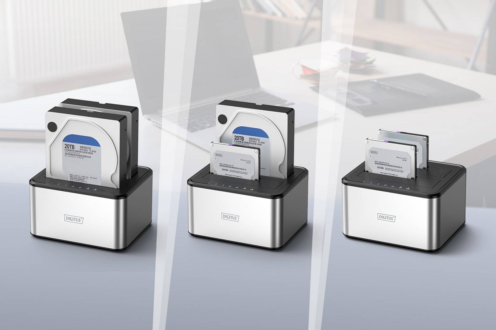 DIGITUS - USB 3.0 Duale SATA HDD Dockingstation 2,5""/ 3,5-2