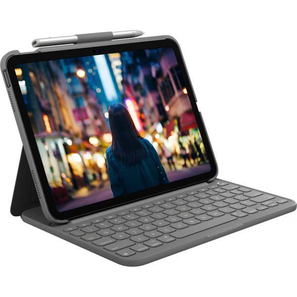 Logitech Slim Folio - Tastatur und Foliohülle - TL: US, QWERTY-0