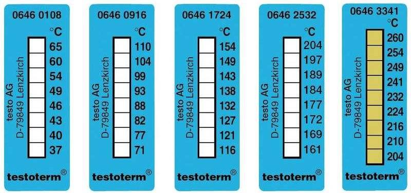 TESTO Temperatur-Messstreifen 50 x 18 mm (0646 0108)-0