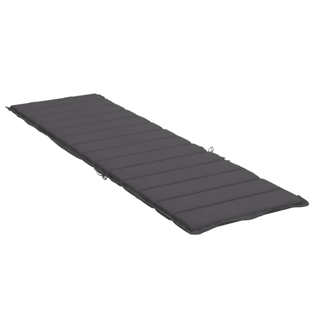 vidaXL Sonnenliegen-Auflage Anthrazit 200x70x3 cm Oxford-Gewebe-4