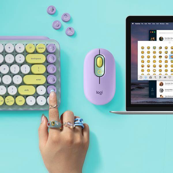 Logitech POP Keys Tastatur kabellos Bluetooth LE 5.1 QWERTY USA International Tastenschalter: Brown Tactile Daydream-2