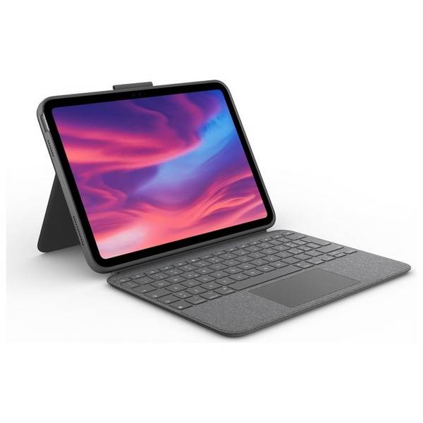 Logitech Combo Touch - Tastatur und Foliohülle - mit Trackpad - hintergrundbeleuchtet - Apple Smart connector - QWERTY -