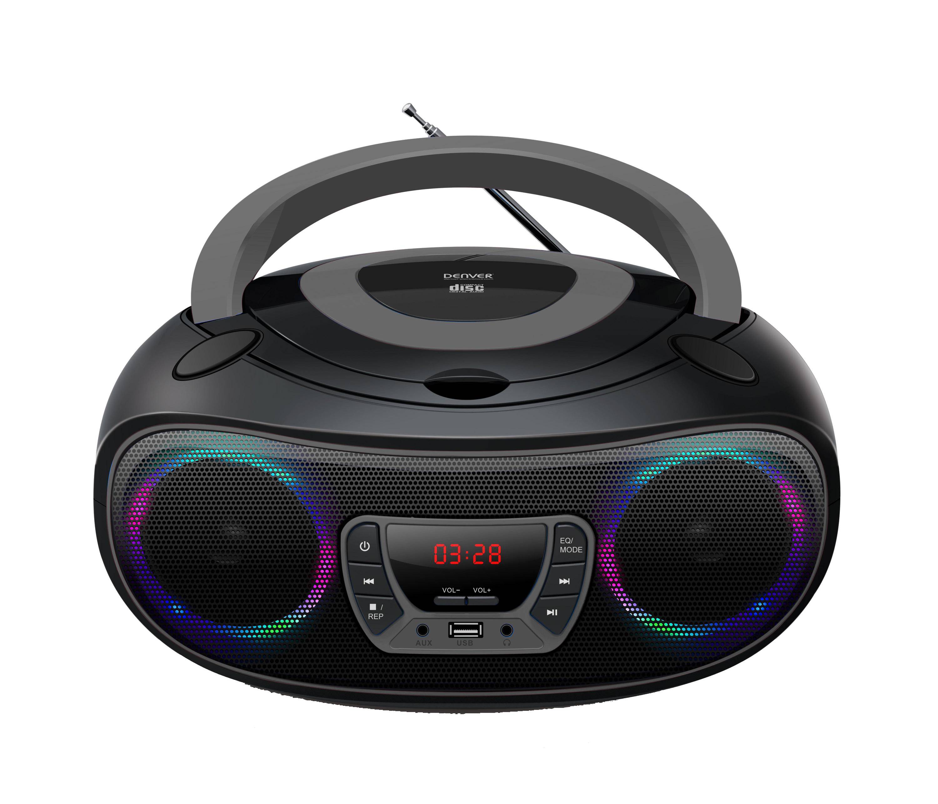 Inter Sales Denver TCL-212BT GREY, 1,19 kg, Schwarz, Grau, Tragbarer CD-Player