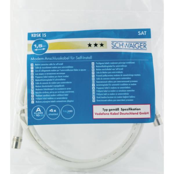 Schwaiger KDSK15 042 - Antennenkabel - F-Quick-Anschluss-2