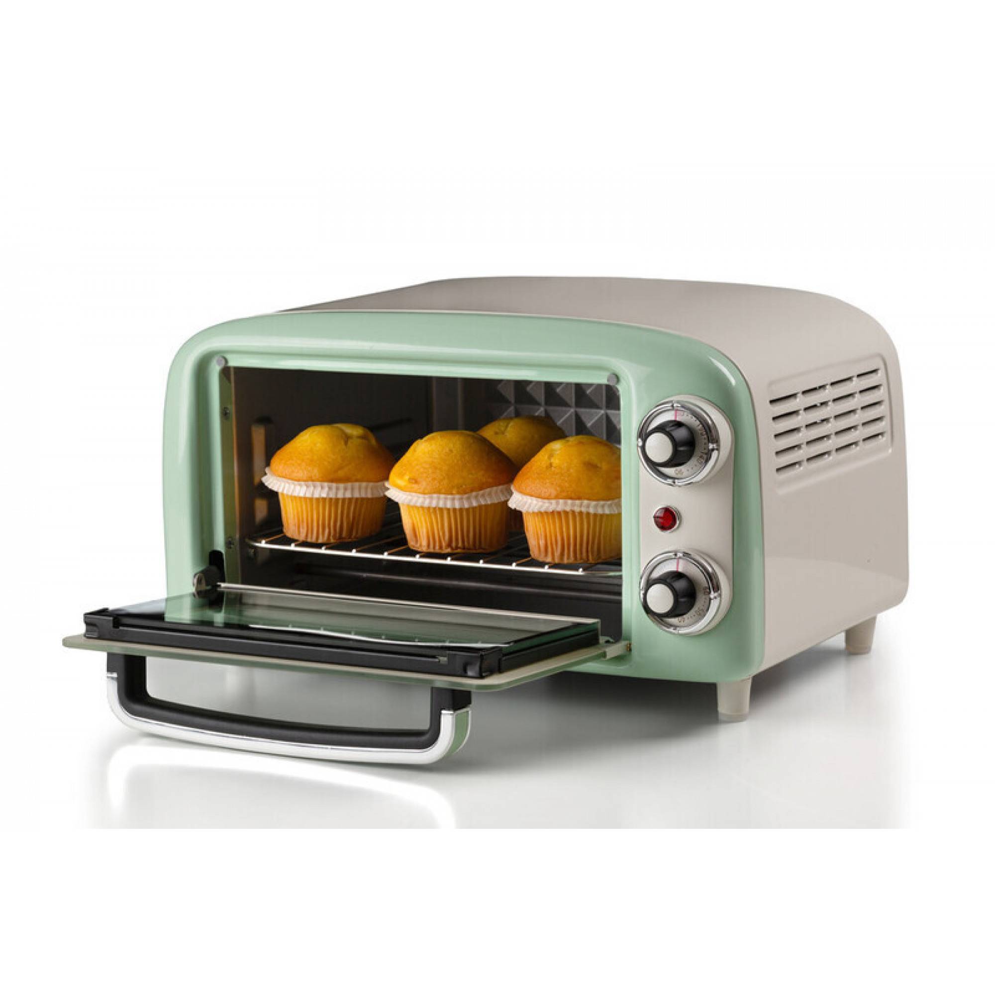 ARIETE - Mini-Backofen Vintage Green weiss/hellgruen 10 Liter-1