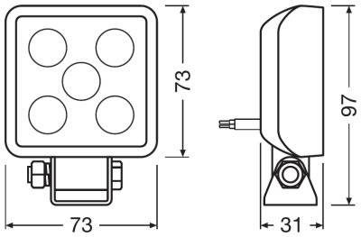 OSRAM - 4062172142021 - LEDriving® Cube VX70-WD 12/24V 8W 43m long light beam 550lm (2 pieces in 1 box)-3