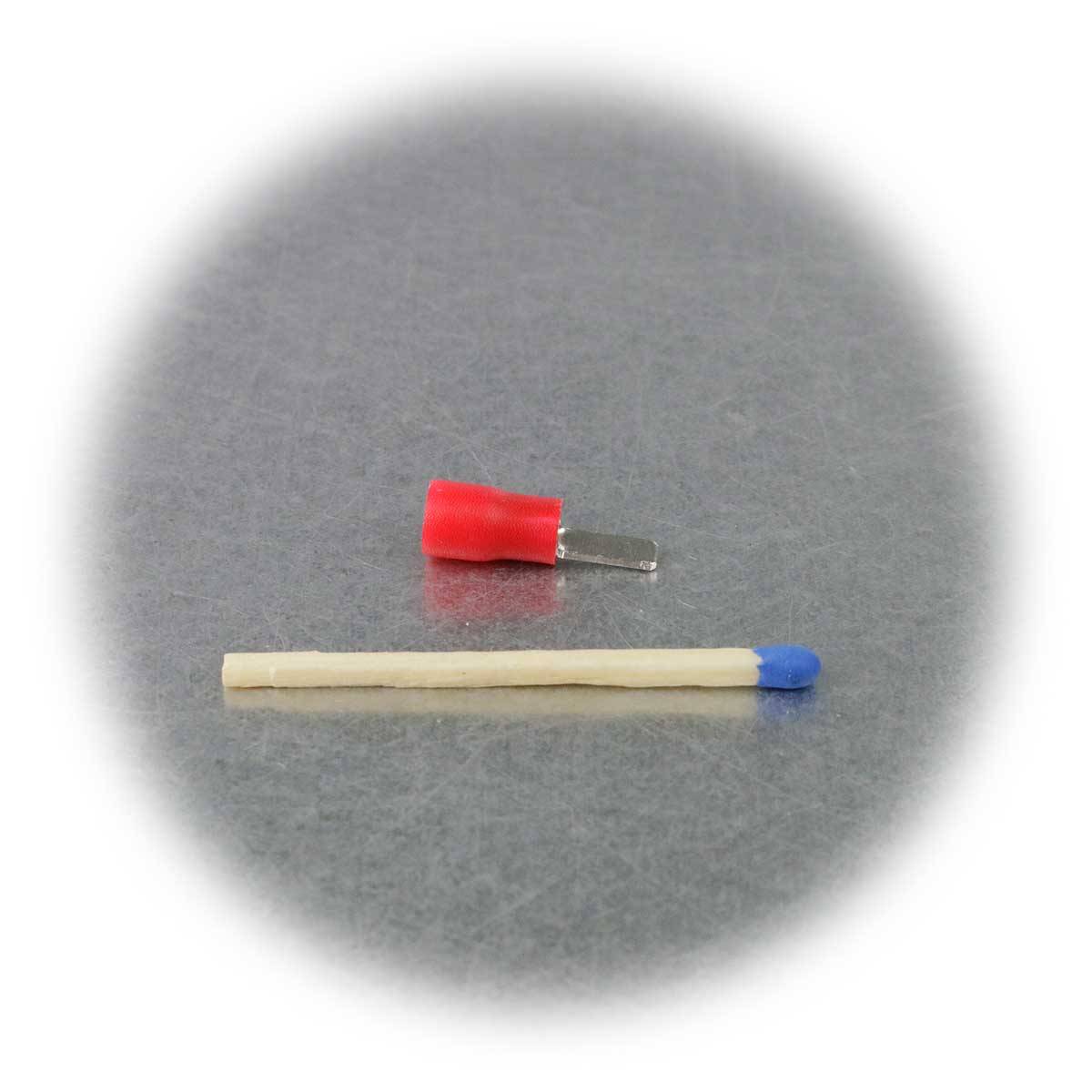 BLANKO - Flachstecker 0,8-2,8mm, 50 Stück Rot in Plastikbox-1