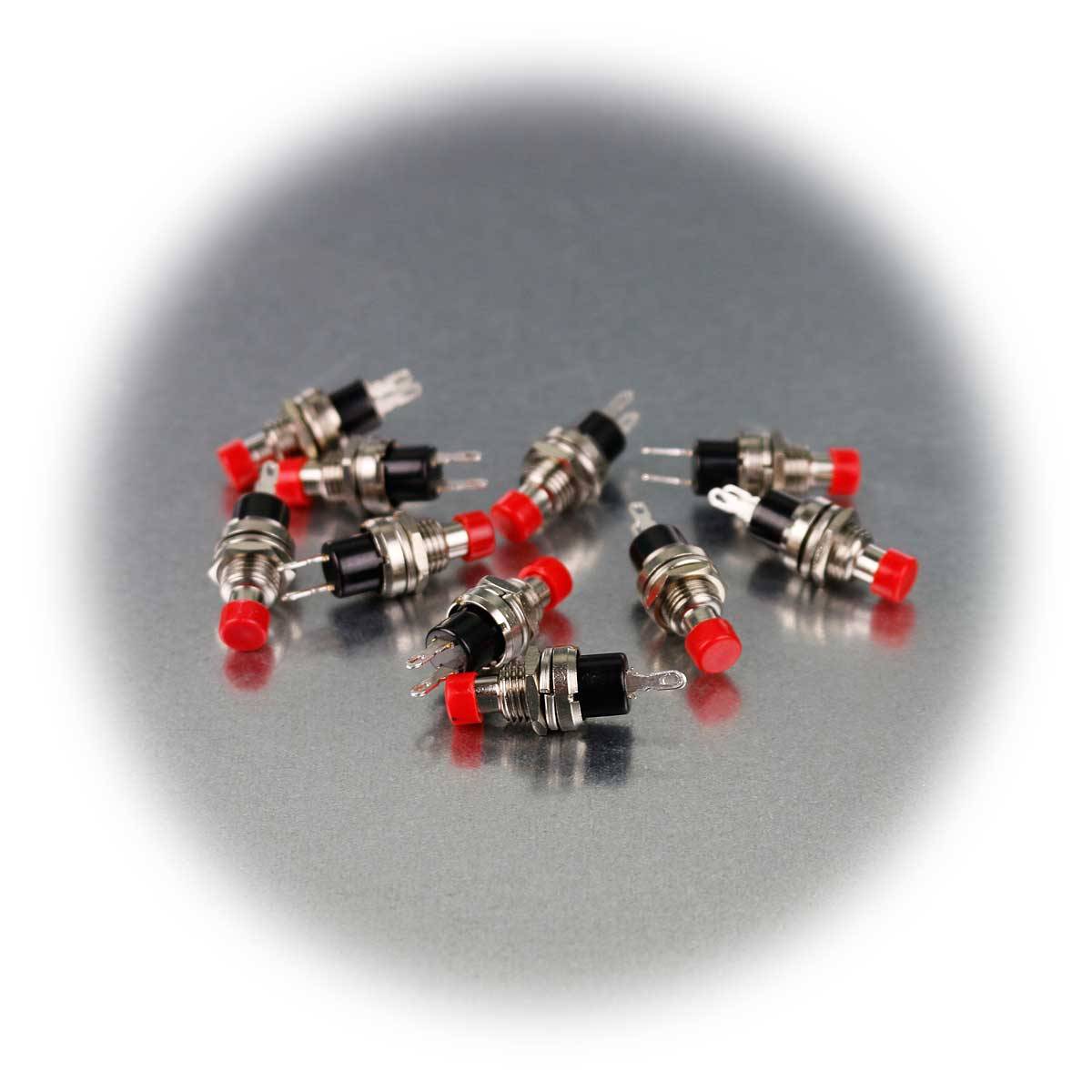 Sintron Connect - 10er Tüte Miniatur-Taster Öffner rot 1-polig 1A-1