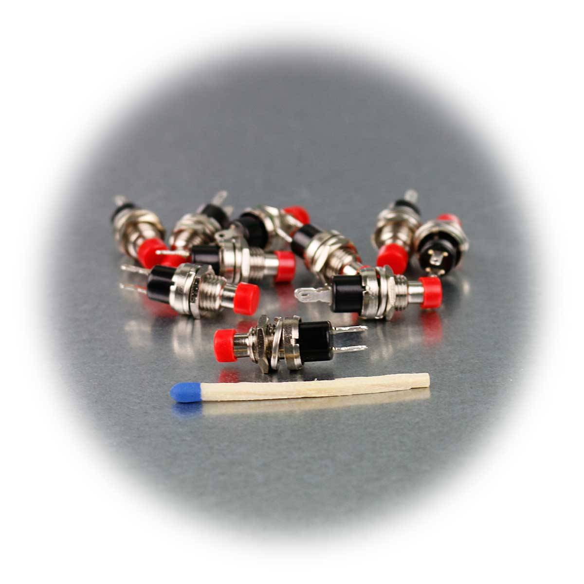 Sintron Connect - 10er Tüte Miniatur-Taster Öffner rot 1-polig 1A-2