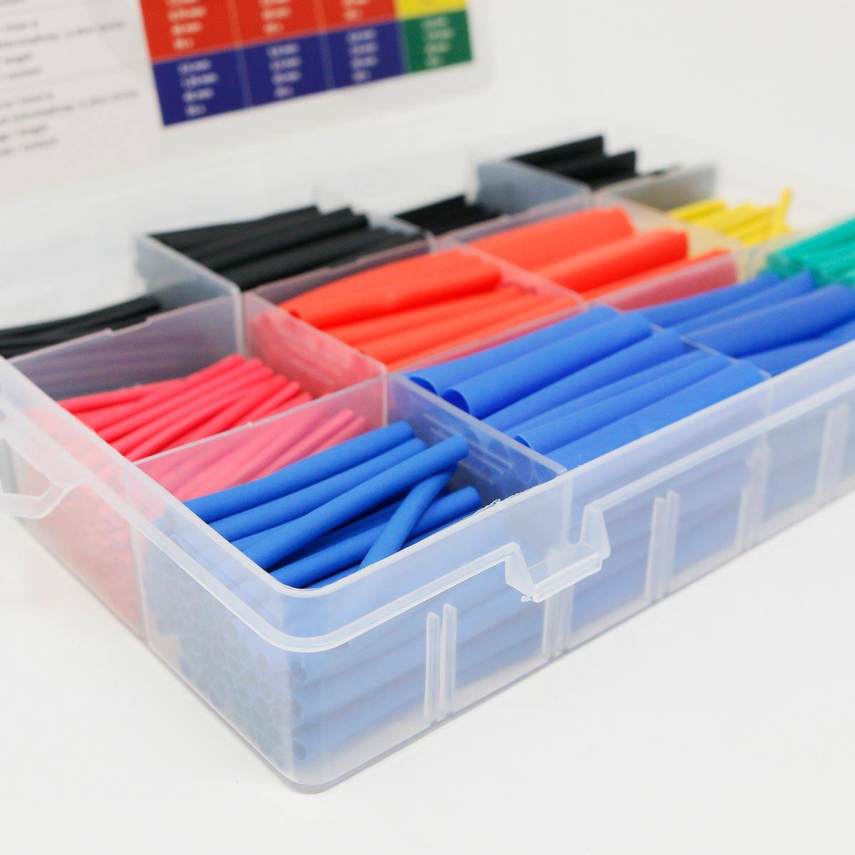 world-trading-net - Schrumpfschlauch-Set, bunt, 2:1, 620 Stk in Box-1