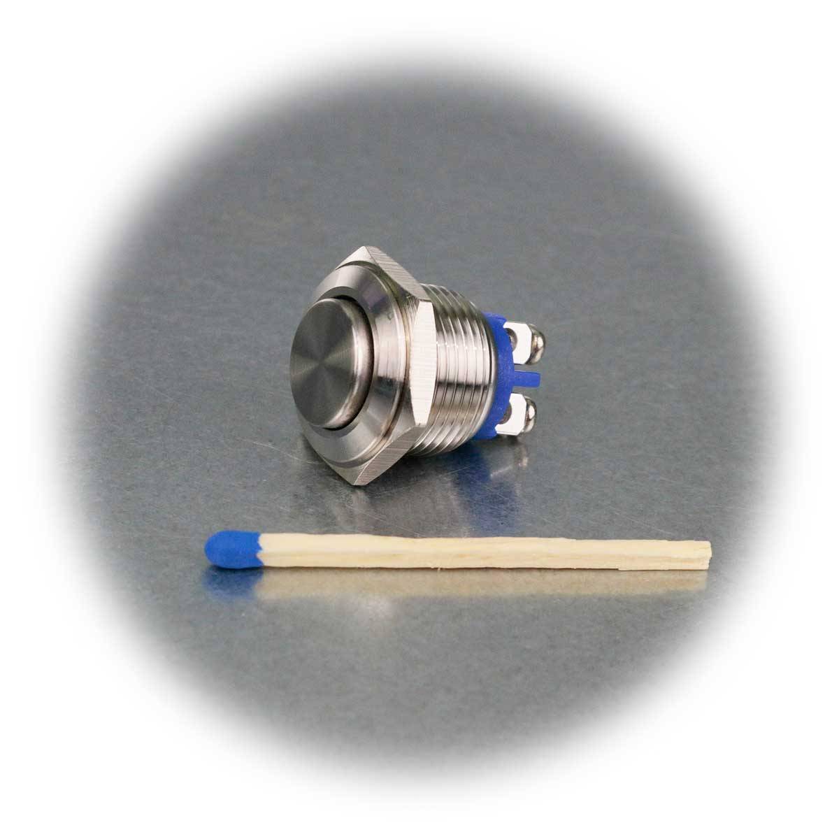 Sintron - Metalltaster 16mm, Schliesser, Edelstahl, IP67-1