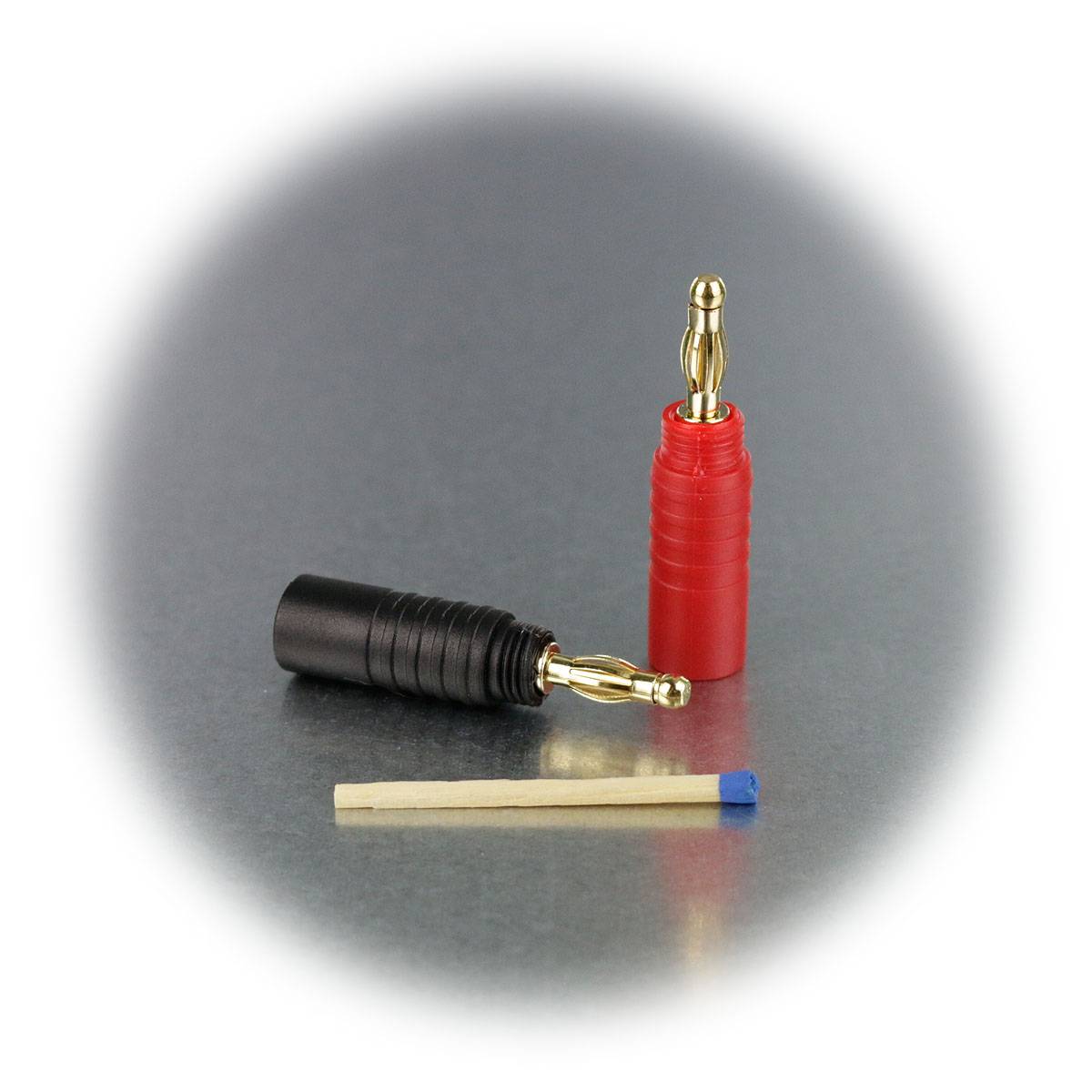 Dynavox - Bananenstecker Set High-End, 2x rot und 2x schwarz-2