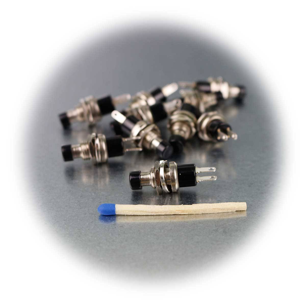 Sintron Connect - 10er Tüte Miniatur-Taster Öffner schwar 1-polig 1A-2