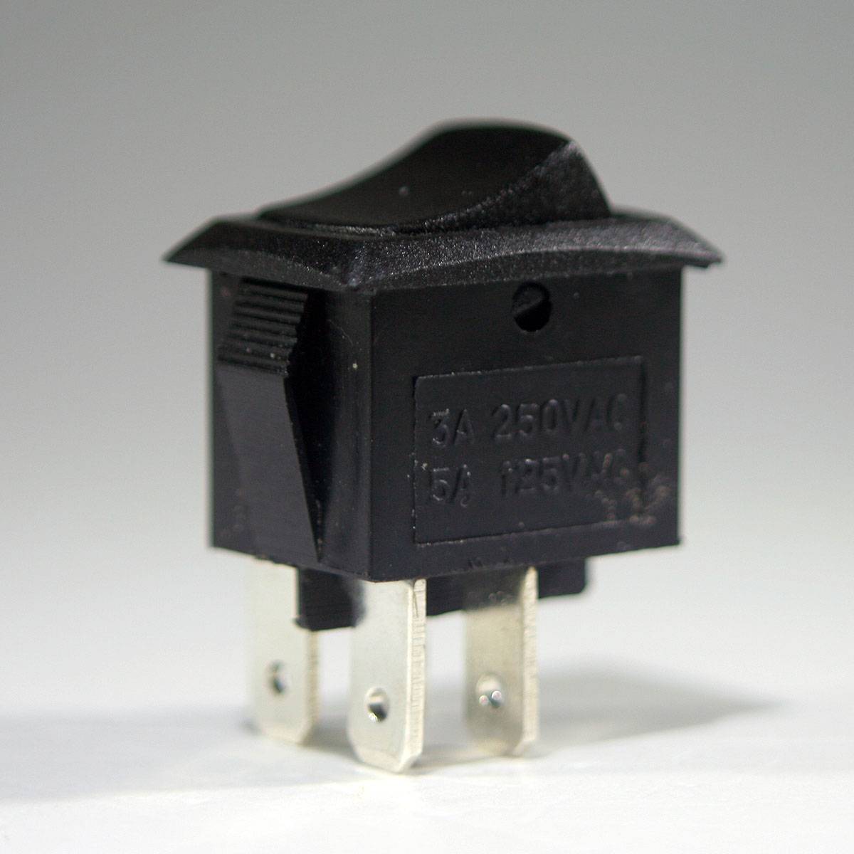 world-trading-net - Mini-Wippenschalter schwarz, 2-polig, max. 250V/3A-1