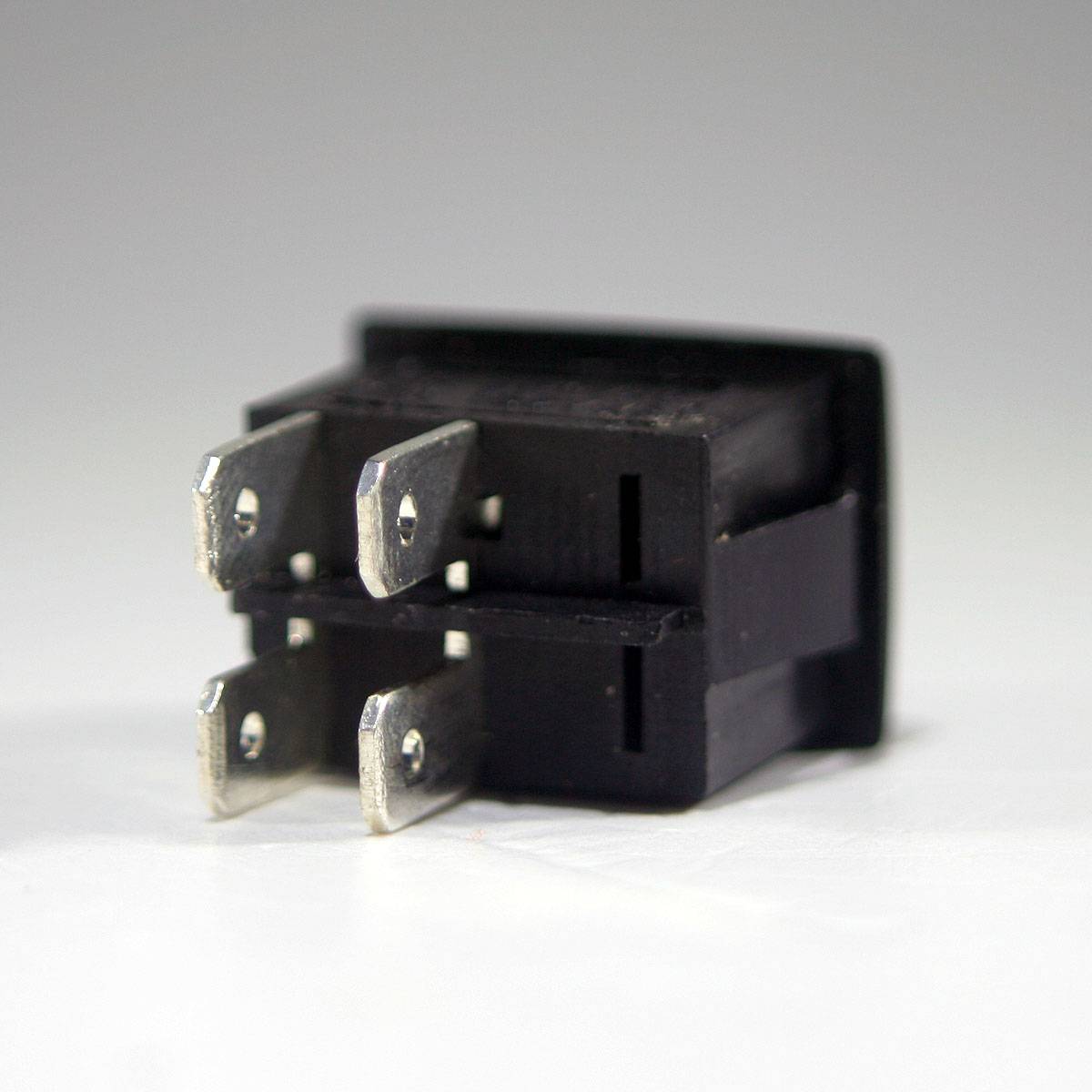 world-trading-net - Mini-Wippenschalter schwarz, 2-polig, max. 250V/3A-3