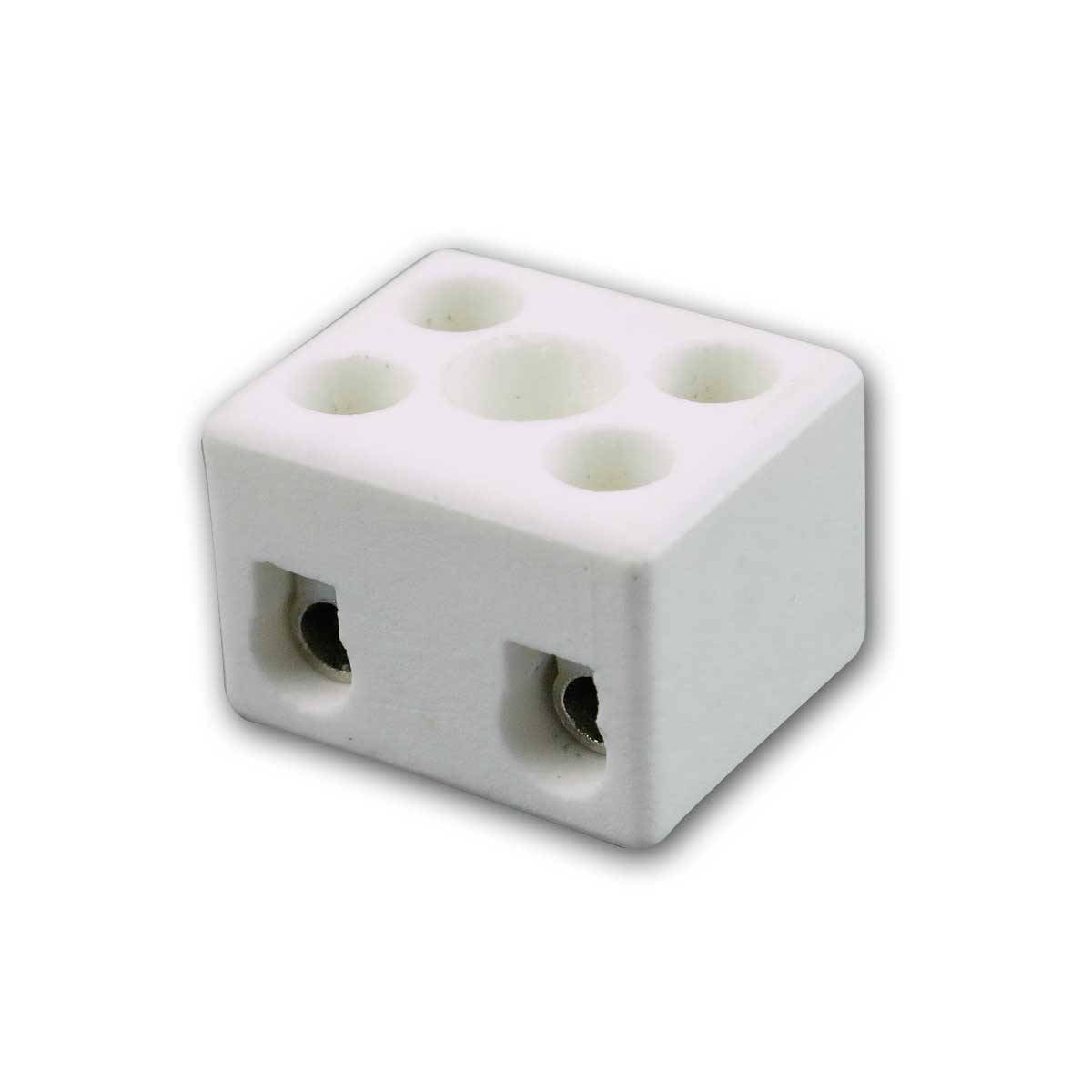 Sintron - Porzellan Lüsterklemme, 2-Fach, 2,5mm², 15x22x18mm-0