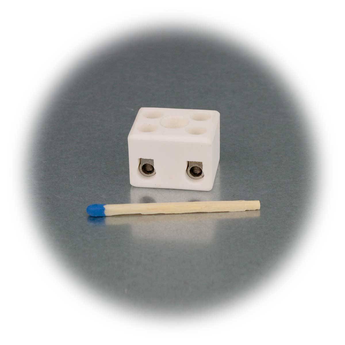 Sintron - Porzellan Lüsterklemme, 2-Fach, 2,5mm², 15x22x18mm-1