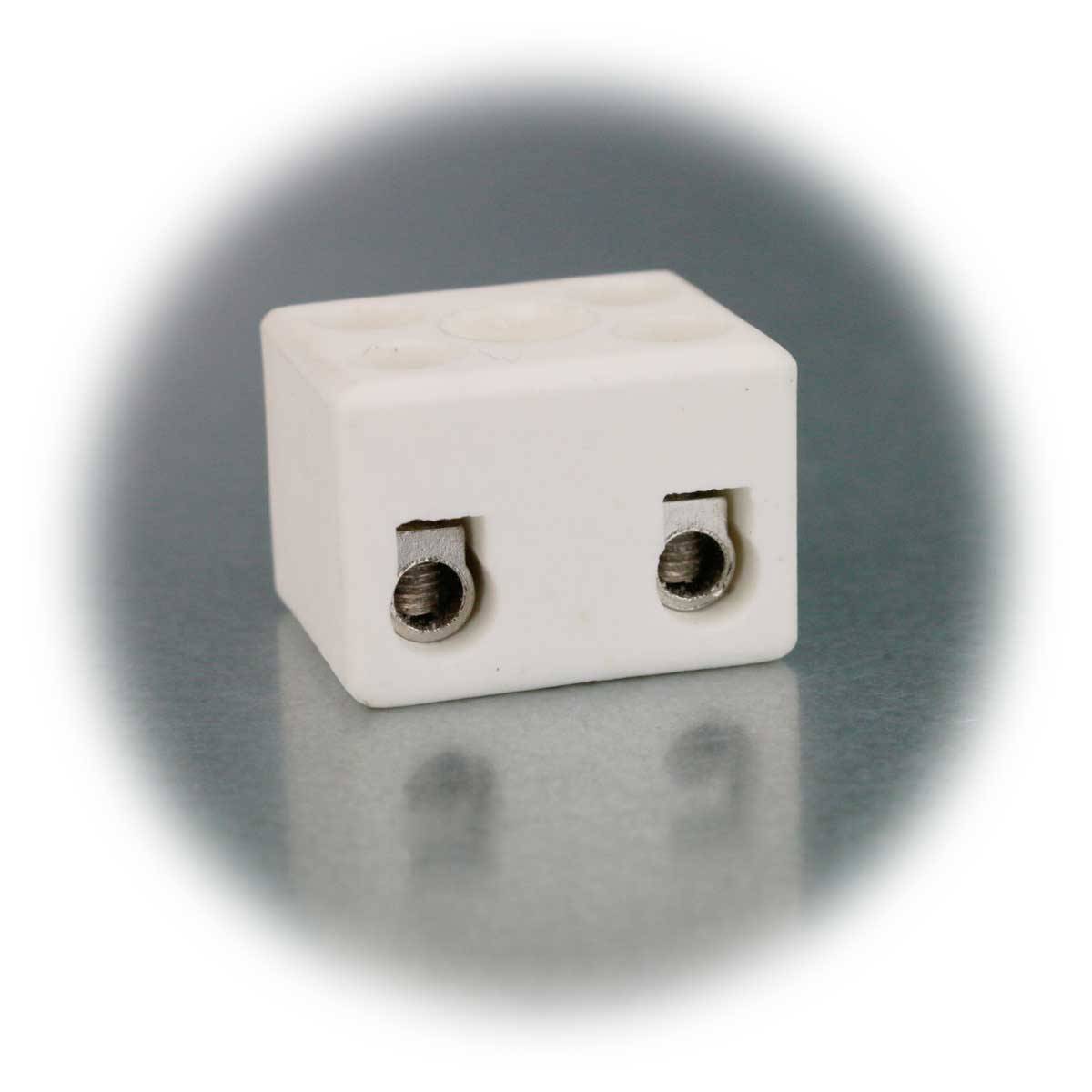 Sintron - Porzellan Lüsterklemme, 2-Fach, 2,5mm², 15x22x18mm-2