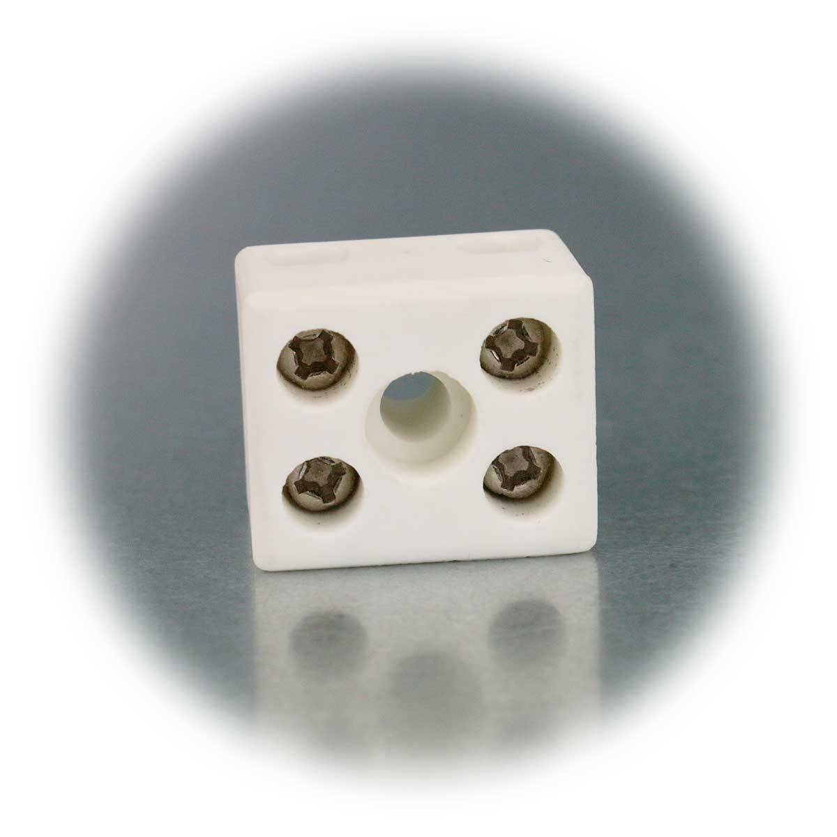 Sintron - Porzellan Lüsterklemme, 2-Fach, 2,5mm², 15x22x18mm-3
