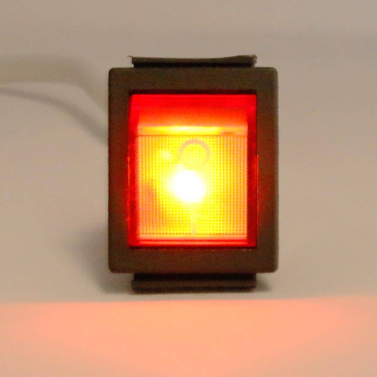 BLANKO - Einbau-Wippenschalter beleuchtet 2-polig rot-1