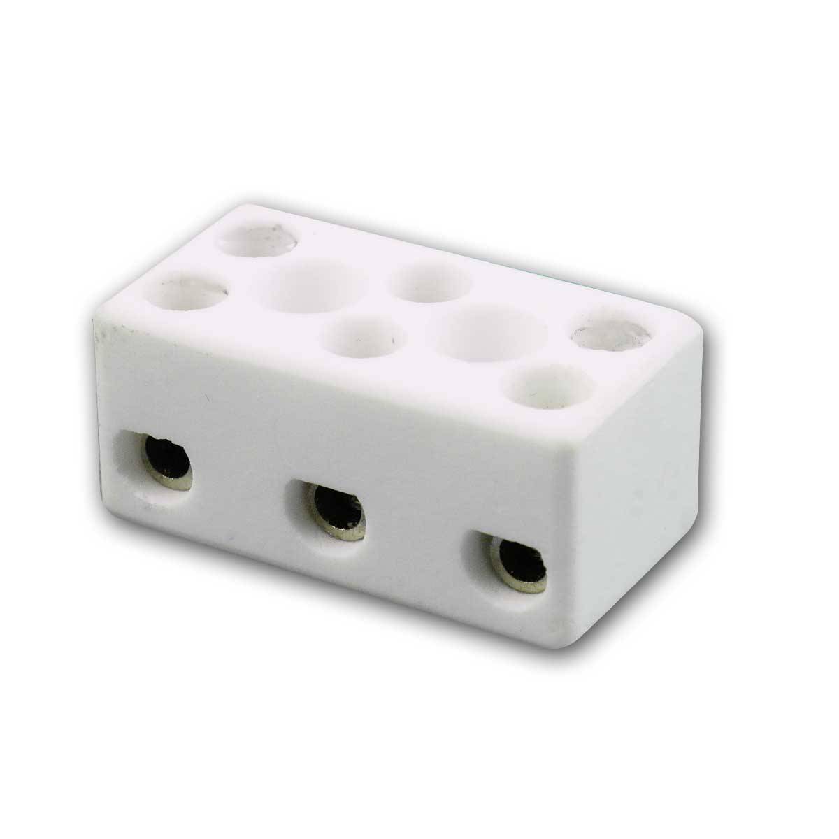 Sintron - Porzellan Lüsterklemme, 3-Fach, 2,5mm², 15x34x18mm-0