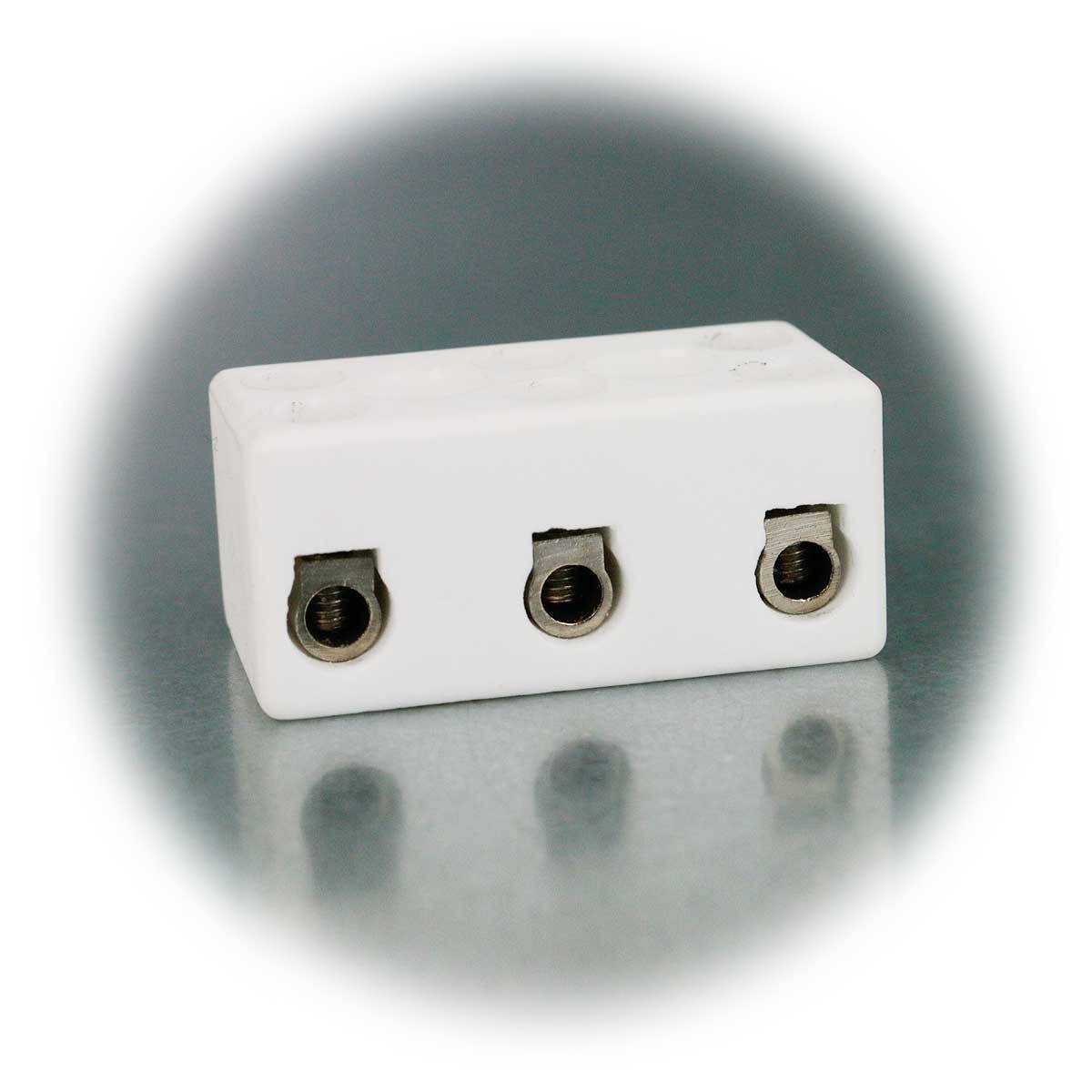 Sintron - Porzellan Lüsterklemme, 3-Fach, 2,5mm², 15x34x18mm-2