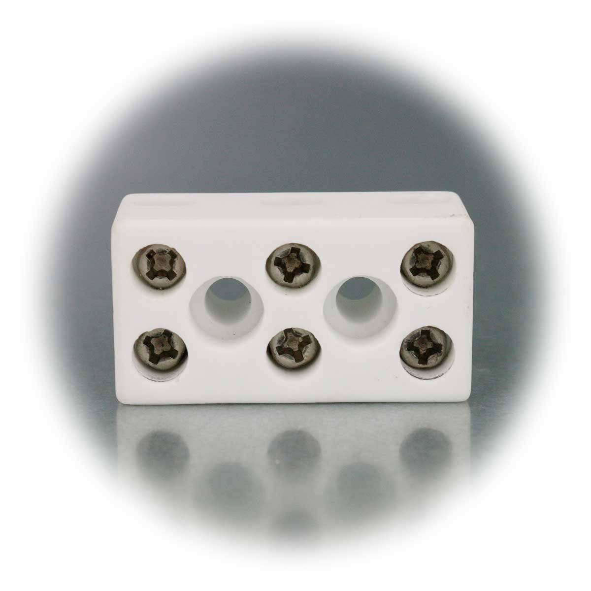Sintron - Porzellan Lüsterklemme, 3-Fach, 2,5mm², 15x34x18mm-3