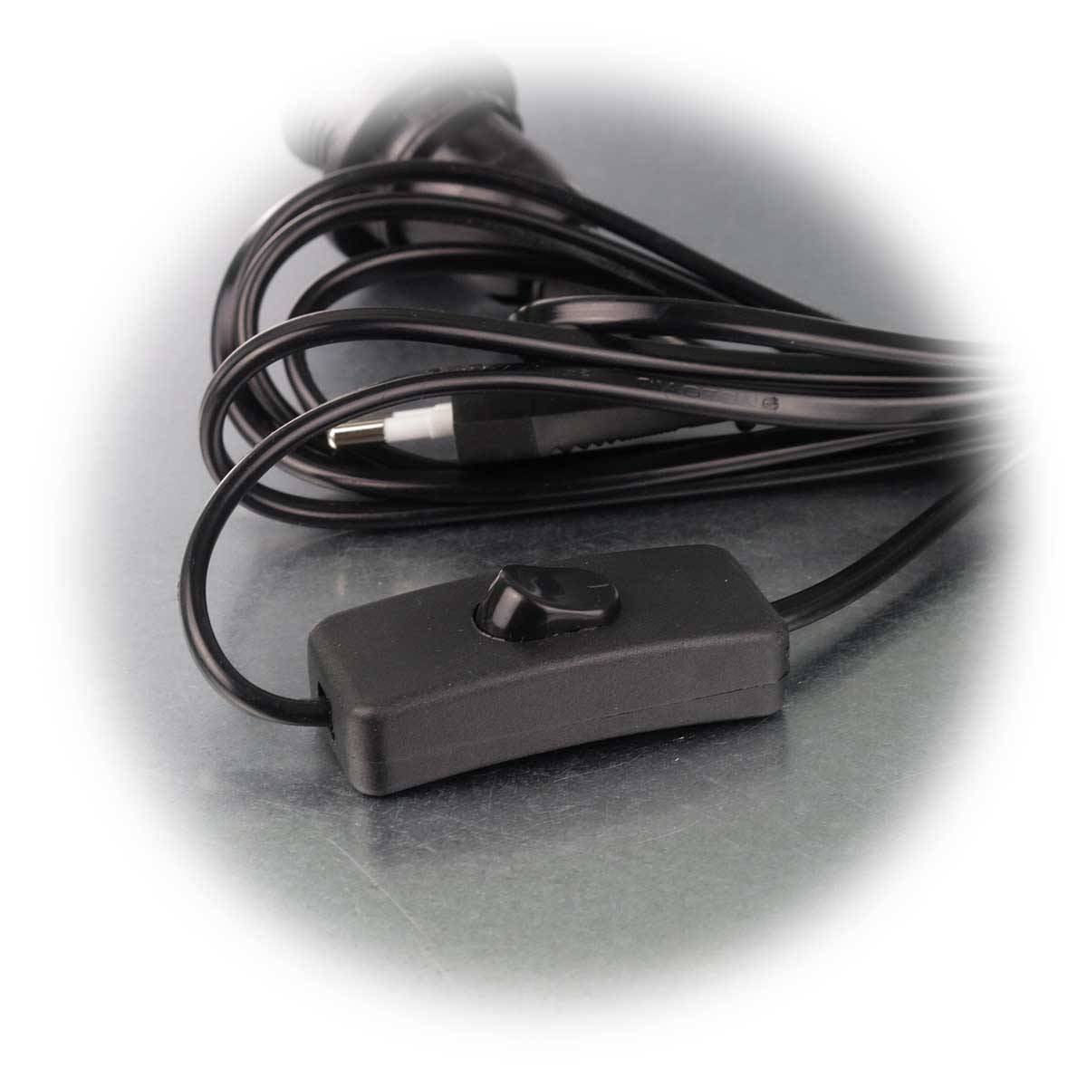 ChiliTec - Netzkabel mit Schalter und E14 Fassung, schwarz-3