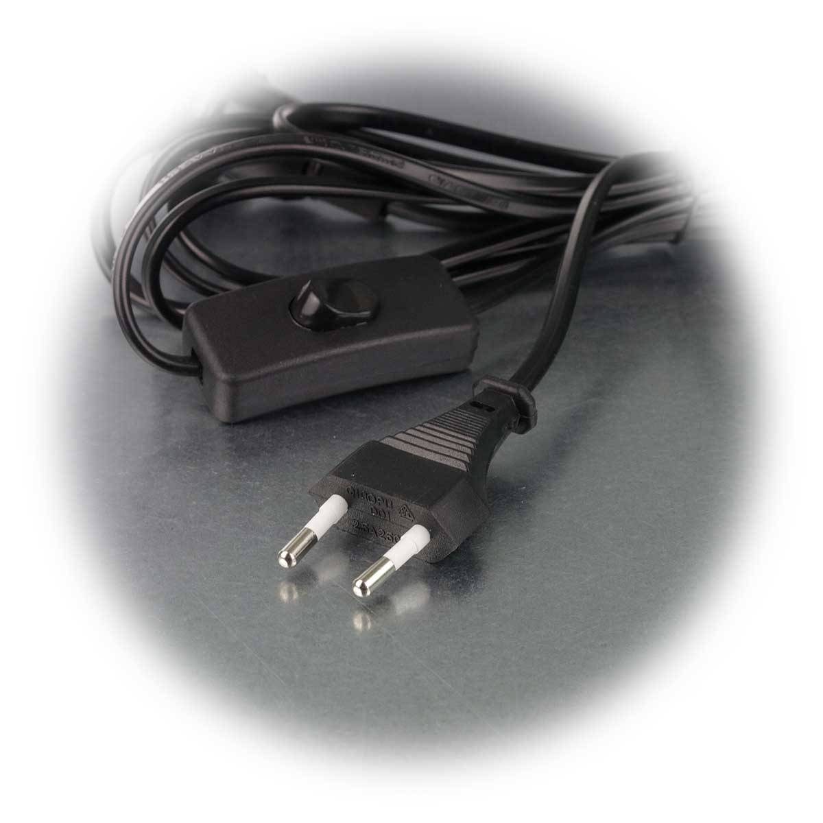 ChiliTec - Netzkabel mit Schalter und E14 Fassung, schwarz-4