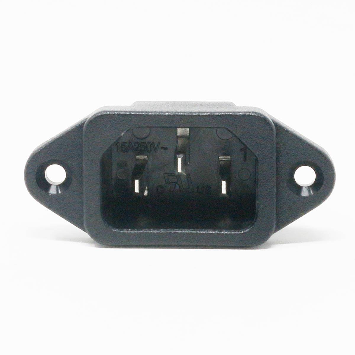 world-trading-net - Kaltgeräte-Einbaustecker IEC 320 C14 schwarz-1