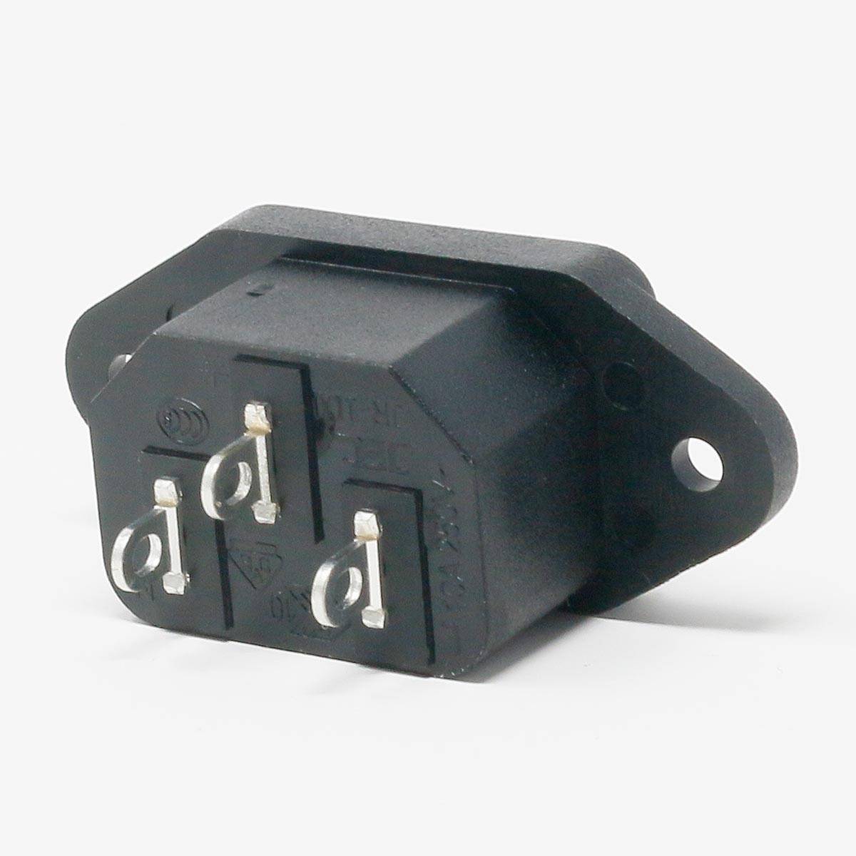 world-trading-net - Kaltgeräte-Einbaustecker IEC 320 C14 schwarz-2
