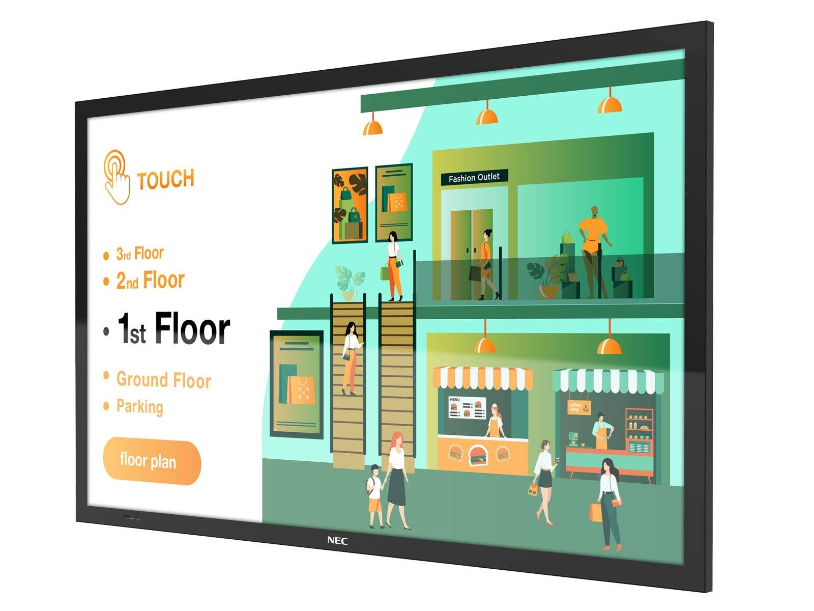 NEC MultiSync m551 - 138.8 cm (55) Diagonalklasse M Series LCD-Display mit LED-Hintergrundbeleuchtung - Digital Signage -1