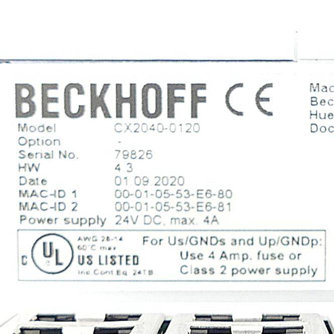 BECKHOFF CPU Grundmodul CX2040 (CX2040-0120)-1