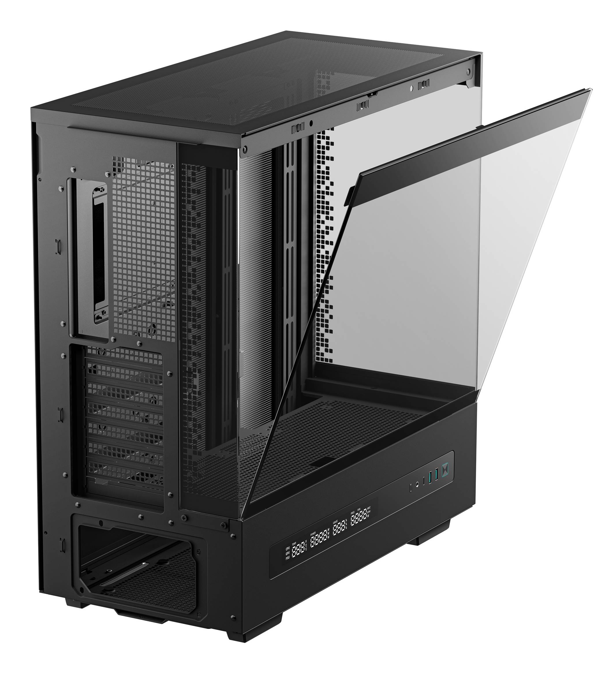 Deepcool CH690 DIGITAL - Mid tower - ATX - Seitenteil mit Fenster (gehärtetes Glas)-2