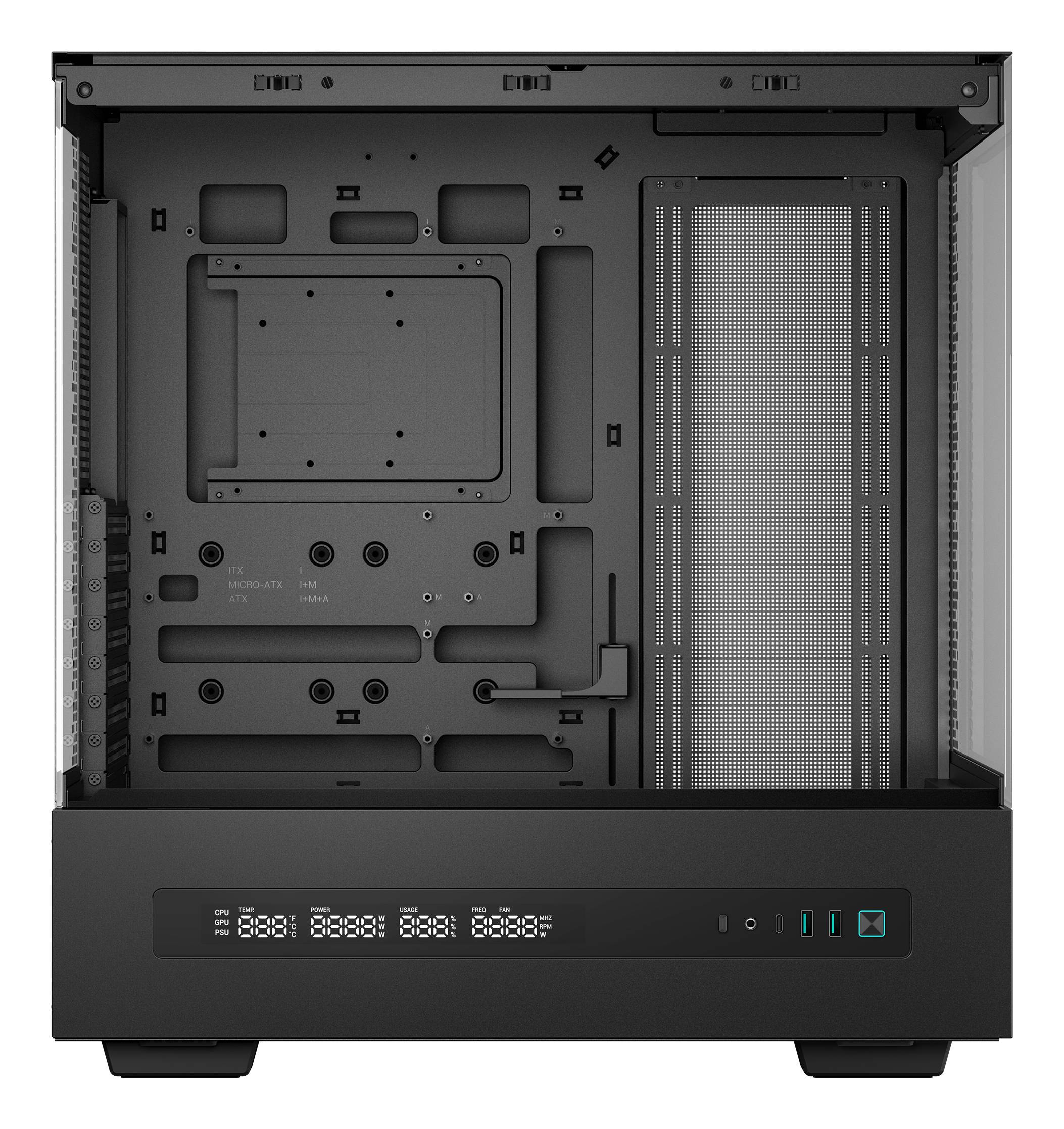 Deepcool CH690 DIGITAL - Mid tower - ATX - Seitenteil mit Fenster (gehärtetes Glas)-3