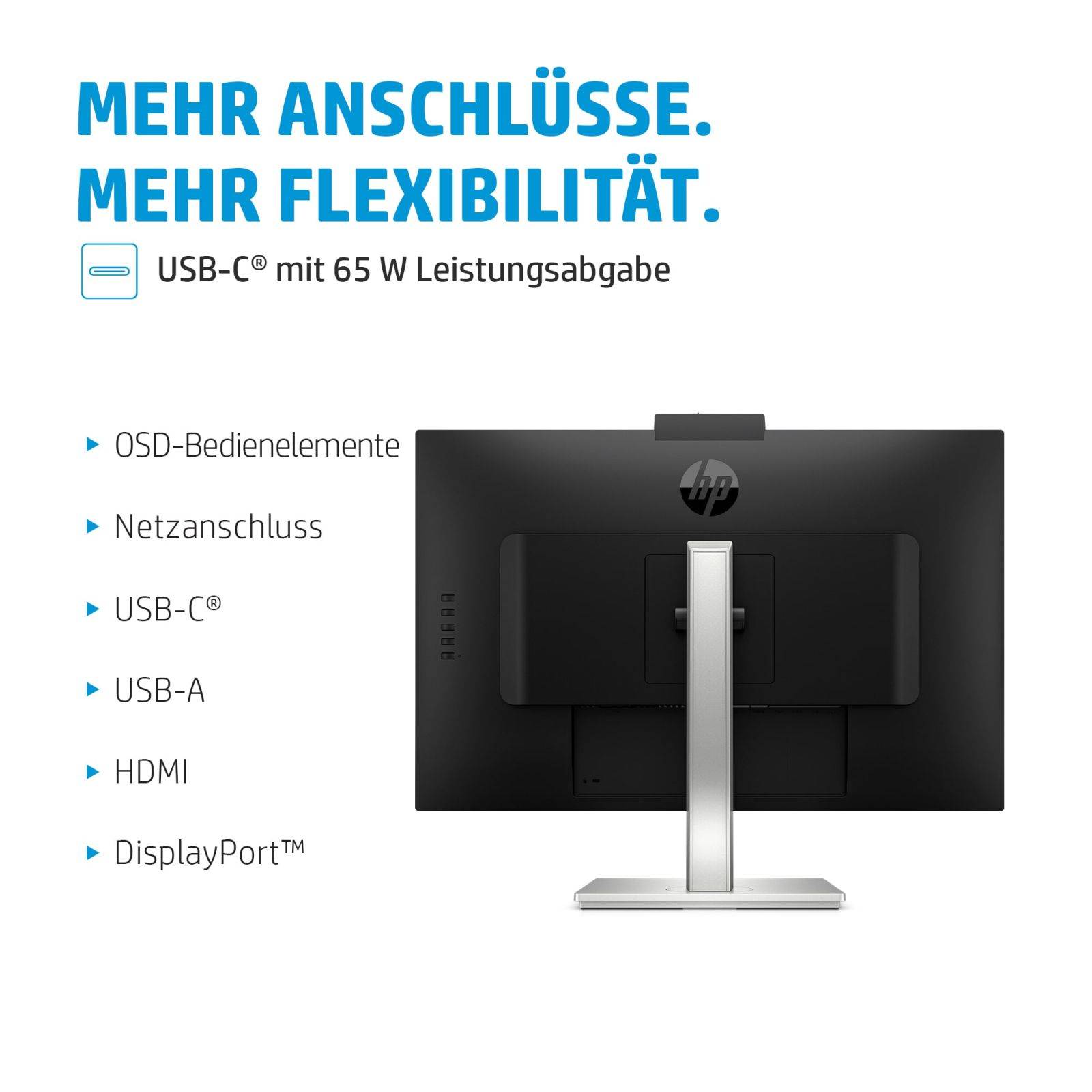 HP E27m G4 QHD USB-C-Konferenzmonitor, 68,6 cm (27"), 2560 x 1440 Pixel, Quad HD, L-2