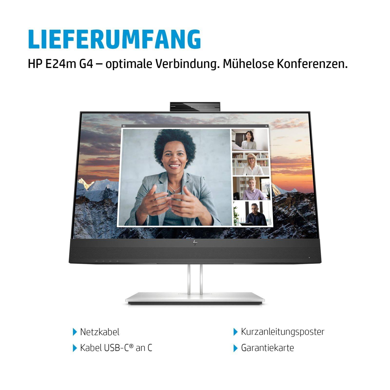 HP E24m G4 FHD USB-C Conferencing Monitor, 60,5 cm (23.8"), 1920 x 1080 Pixel, Full-3